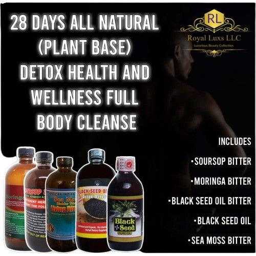 28 Days All Natural (Plant Base) Detox Health and Wellness Full Body Cleanse