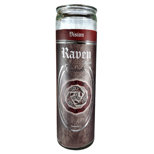 7 Day Glass Ritual Candle - Raven - Myrrh